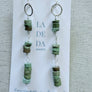 Green Heishi Turquoise Earrings