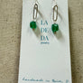 Emerald Chalcedony Earrings