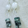 Moonstone & Jade Earrings