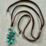 Turquoise & Leather Necklace