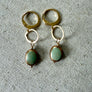Golden Green Turquoise Earrings