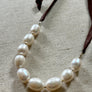 Pearl and Leather Necklace
