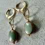 Golden Green Turquoise Earrings