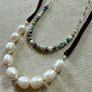 Pearl and Leather Necklace