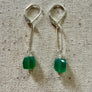 Emerald Chalcedony Earrings