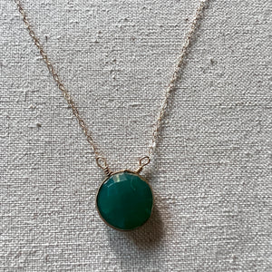Emerald Chalcedony Necklace