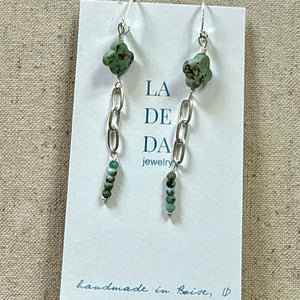 African Turquoise Earrings
