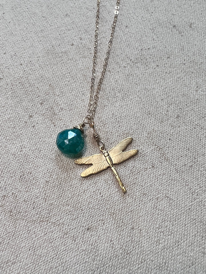 Golden Dragonfly Necklace