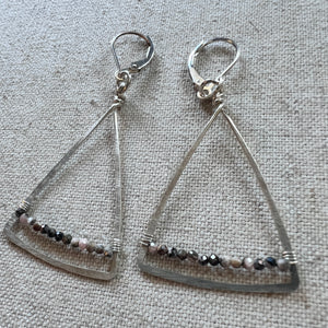 Jasper Triangle Earrings