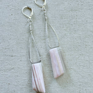 Pink Peruvian Opal Earrings