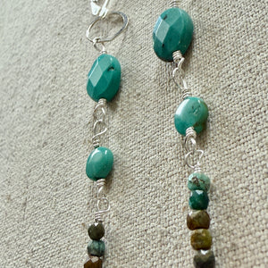 Tri-Turquoise Earrings