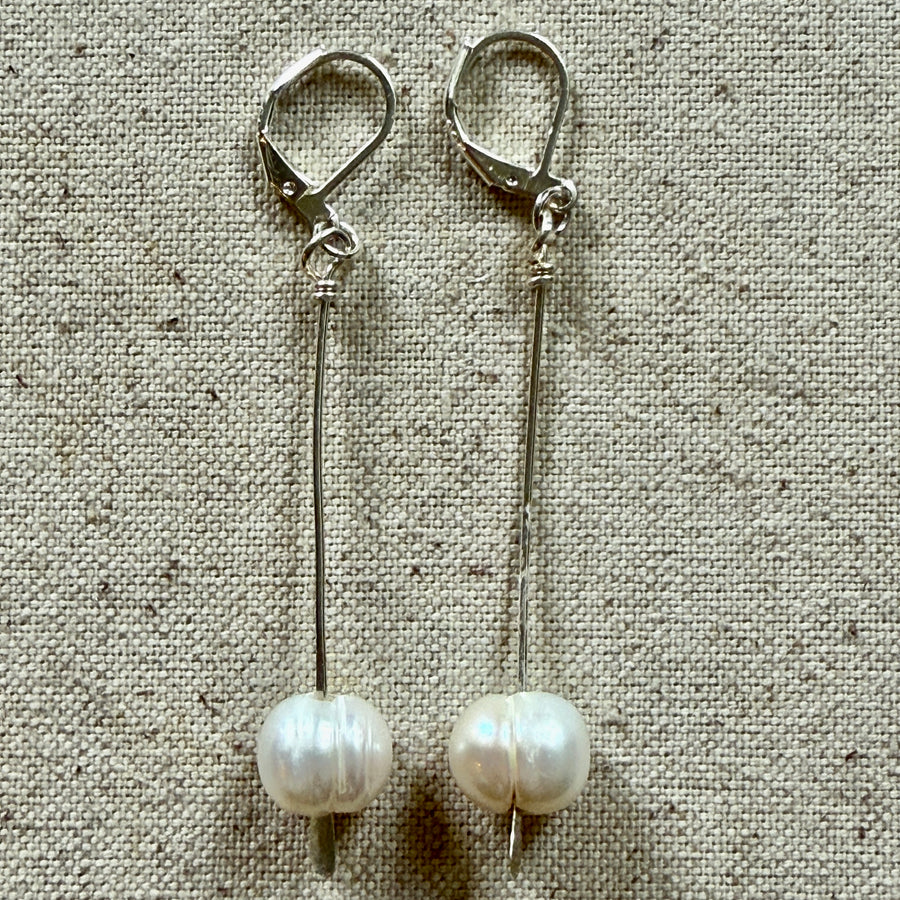 Modern Pearl Earrings