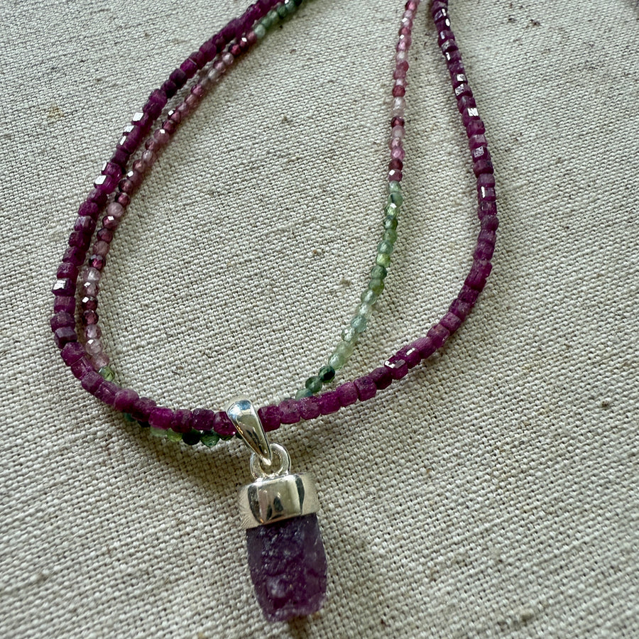 Ruby & Tourmaline Necklace