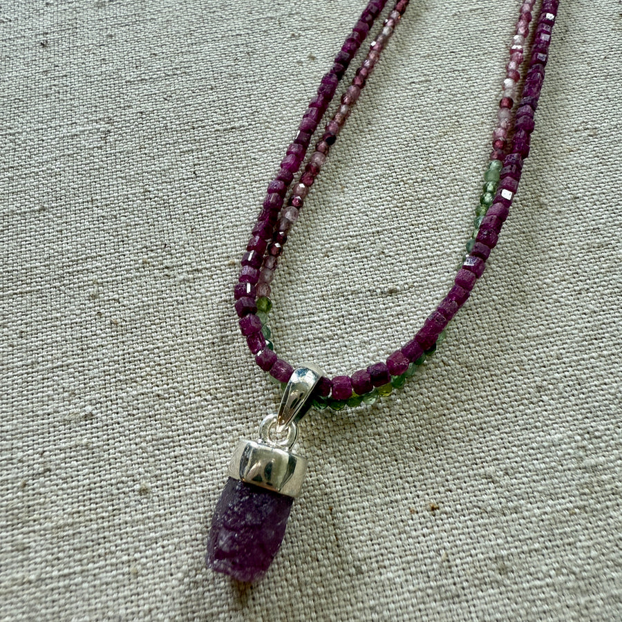 Ruby & Tourmaline Necklace