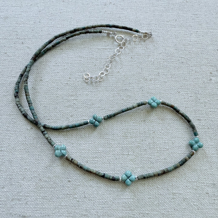 "Fluer de" Turquoise Necklace