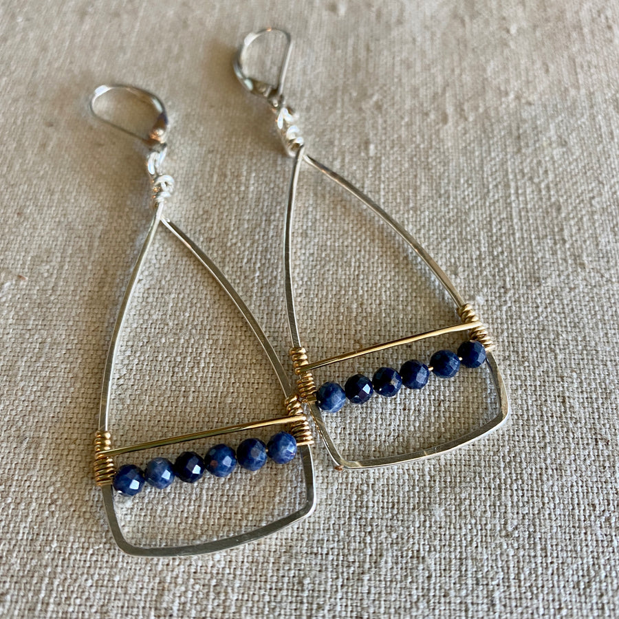 Sapphire & Gold Earrings