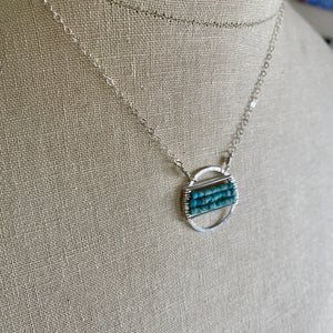 Turquoise Stripes Necklace