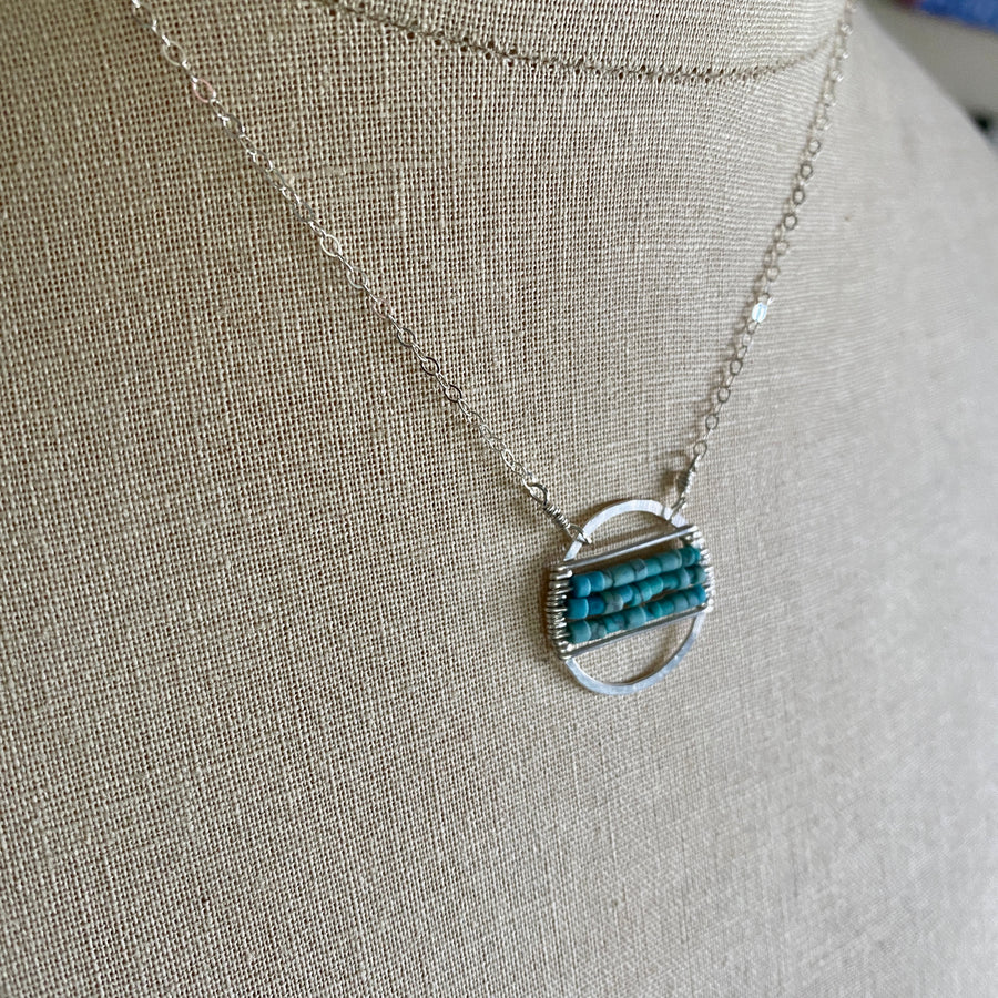 Turquoise Stripes Necklace