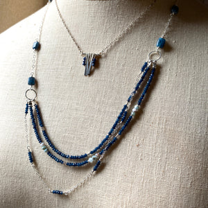 Sapphire Fray Necklace