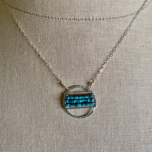 Turquoise Stripes Necklace