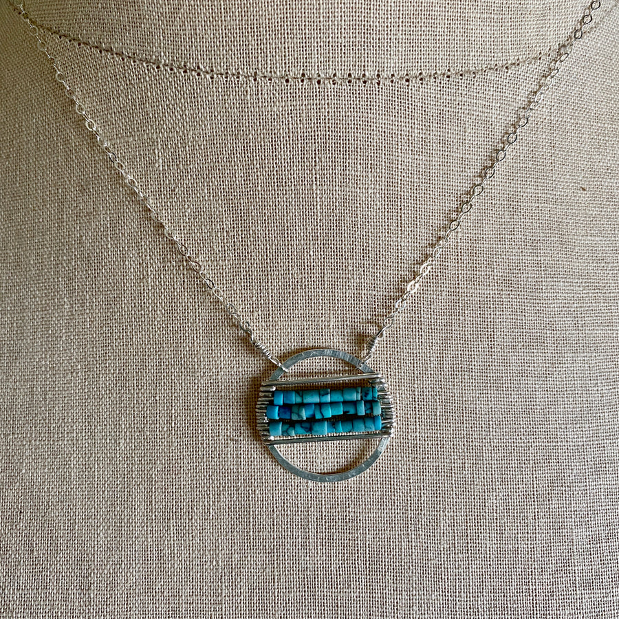 Turquoise Stripes Necklace