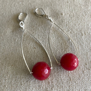 Ruby Red  Earrings