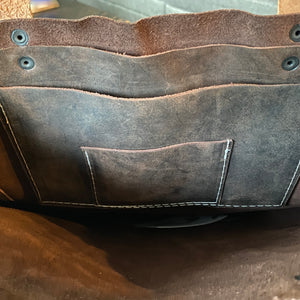 MJH Leather Tote in Smoky Brown