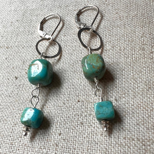 Turquoise Squared Earrings