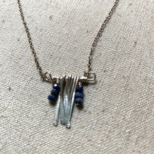 Sapphire Fray Necklace