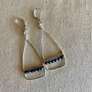 Sapphire & Gold Earrings