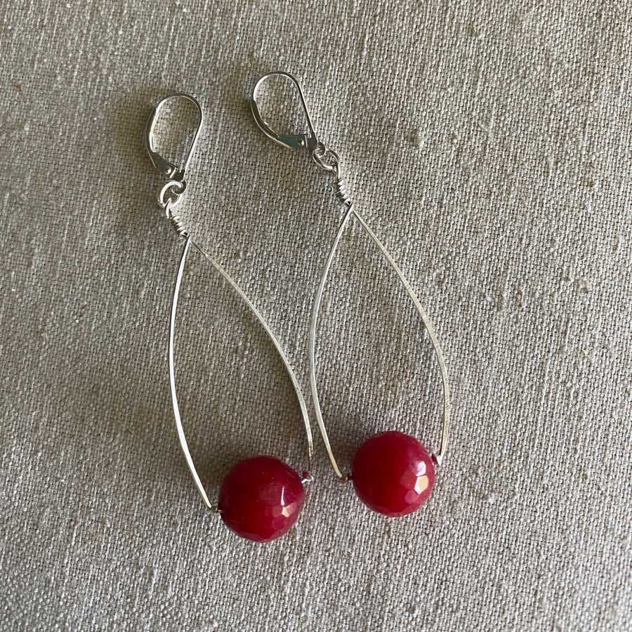 Ruby Red  Earrings