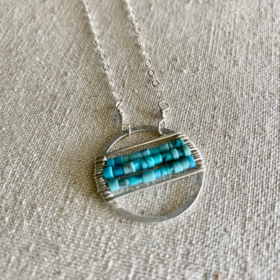 Turquoise Stripes Necklace