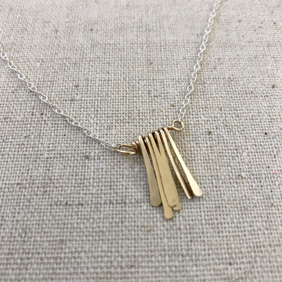 Gold & Silver Fray Necklace