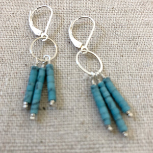 Turquoise Fray Earrings