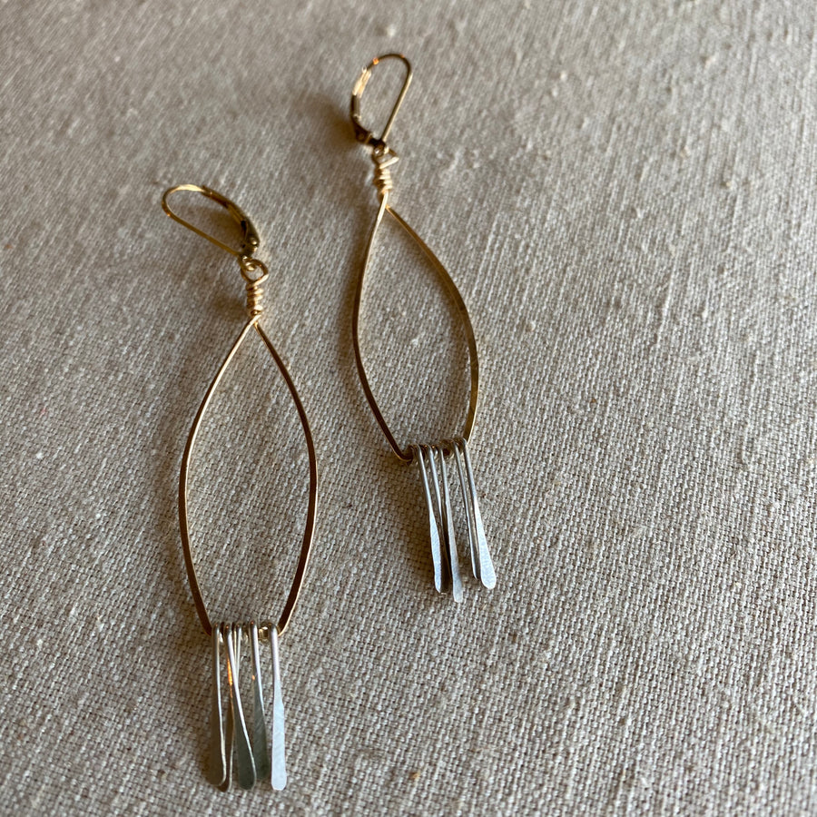 Gold & Silver Fray Earrings