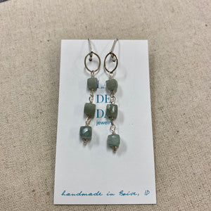 Amazonite Cube earrings