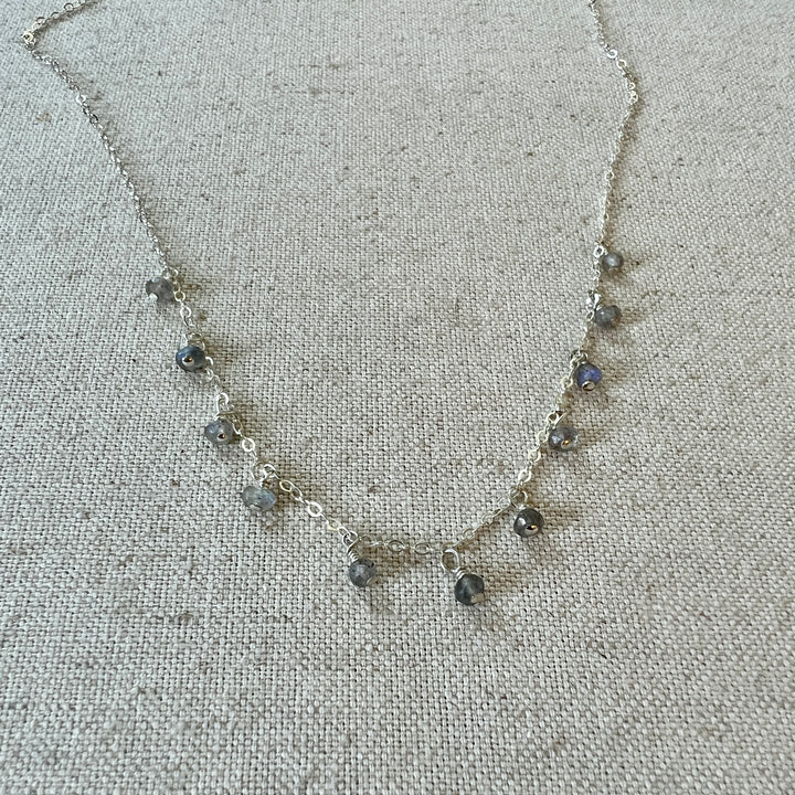 Labradorite Droplet Necklace