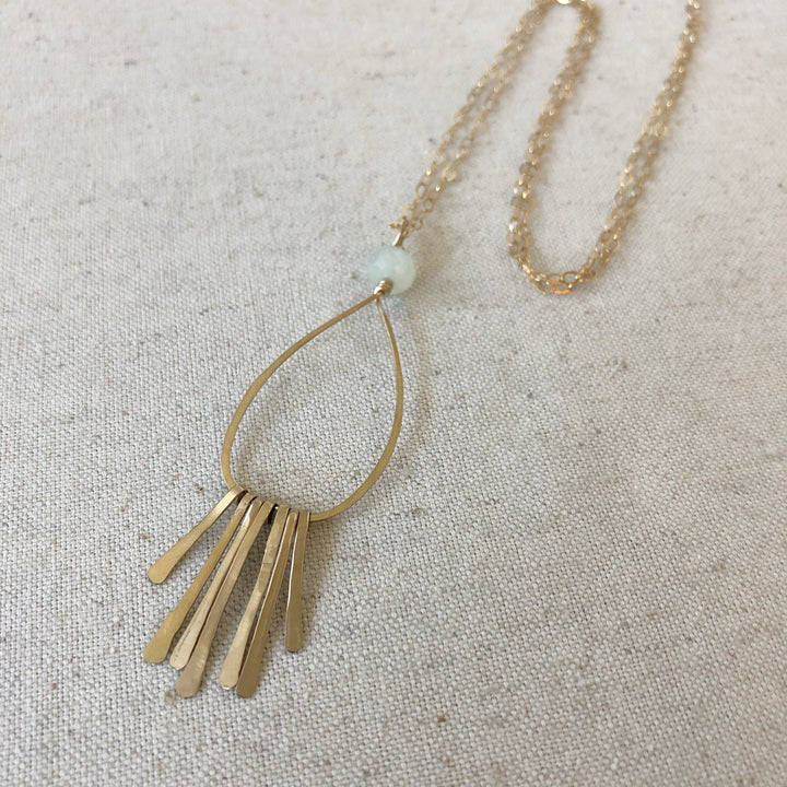 Gold Fray Necklace- Long